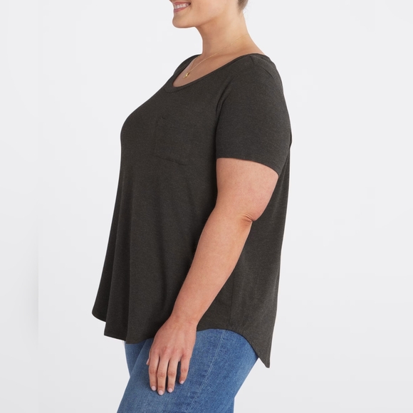 Market & Spruce Dark Grey 1X Tee - Picture 2 of 5